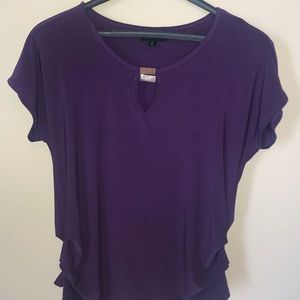 Purple Blouse - fitted mid section